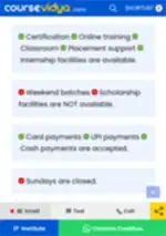 Filter institutes by their facilities